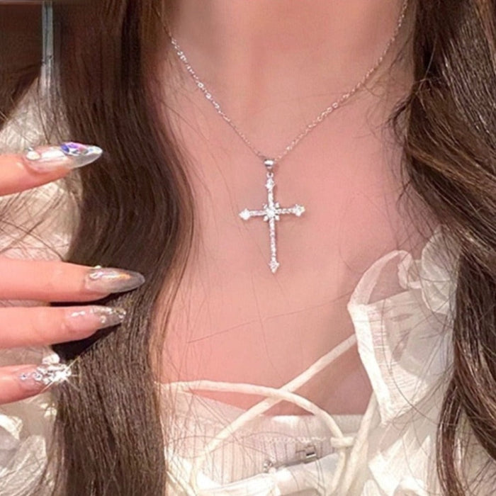 Cross Glimmer Pendant Necklace