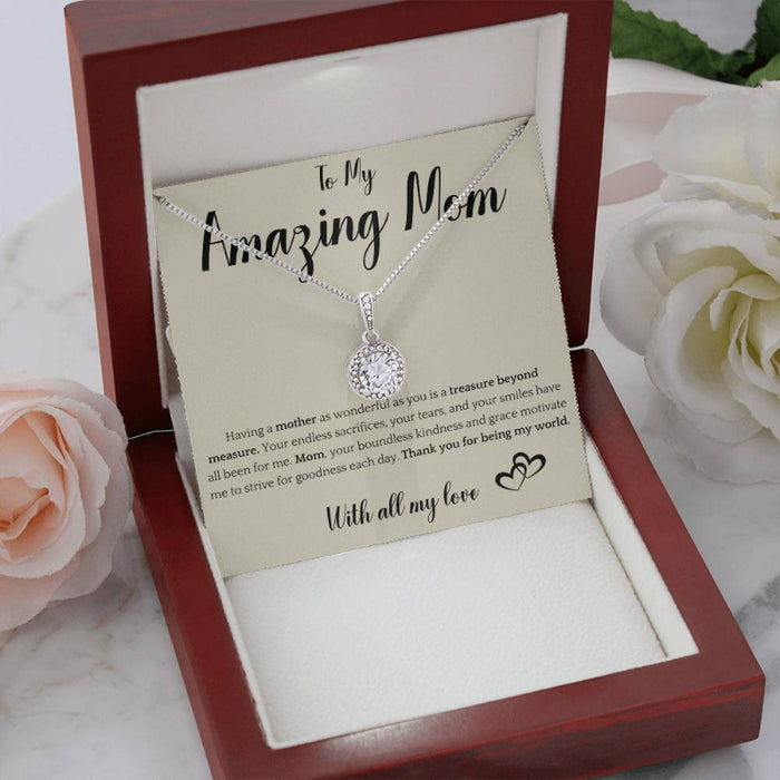 To My Amazing Mom Mothers Day Necklace With Giftbox