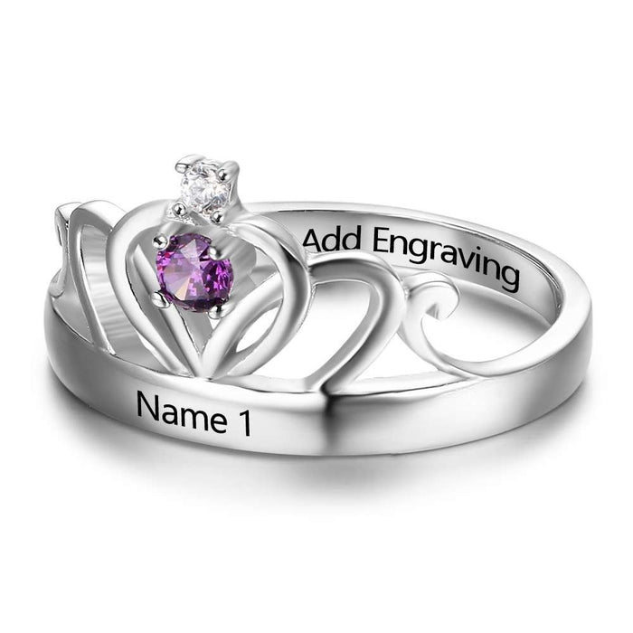 Classic Crown Personalized Gift Ring