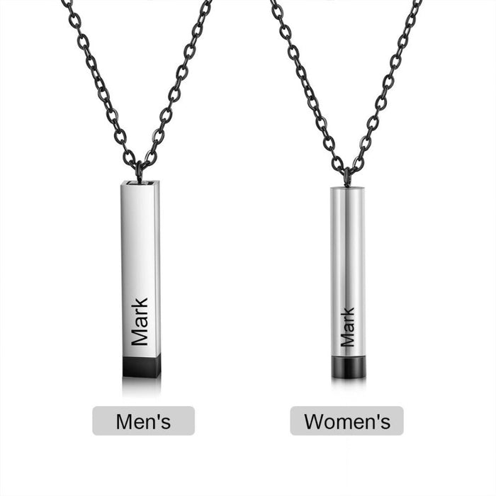 Personalized Engraved 2 Names Couple Necklace