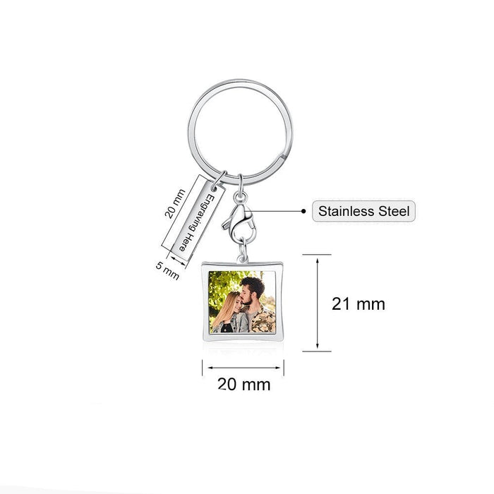 Personalized Photo, Calendar & Name keychain For Women