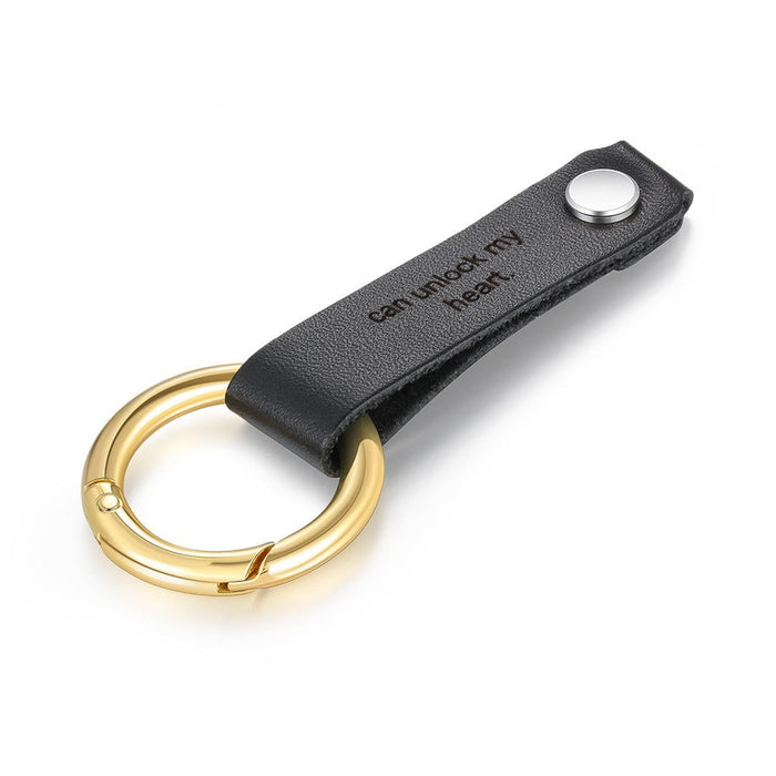 Personalized Gold Color Keyring Keychain