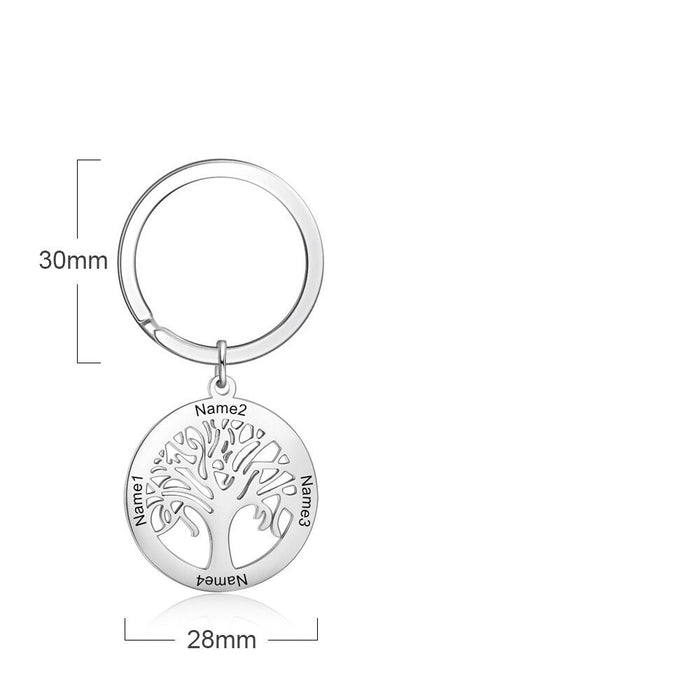 Stainless Steel Tree Shape Keychain