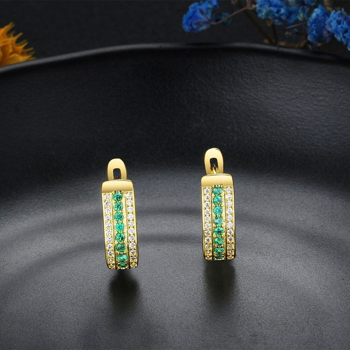 Charm Gold Geometric Style Hoop Earrings
