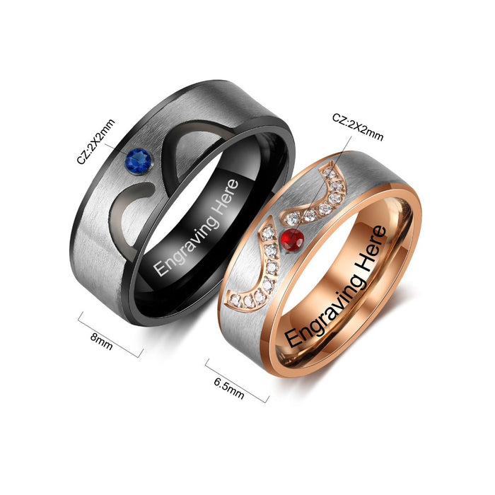 Personalized Infinity Engraved Rings For Women & Men