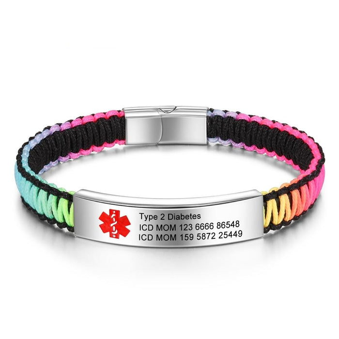 Personalized Medical Alert ID Bracelets For Women And Men