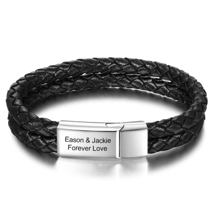 Customized Double Layer Braided Rope Bracelets For Men