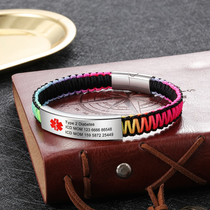 Personalized Medical Alert ID Bracelets For Women And Men