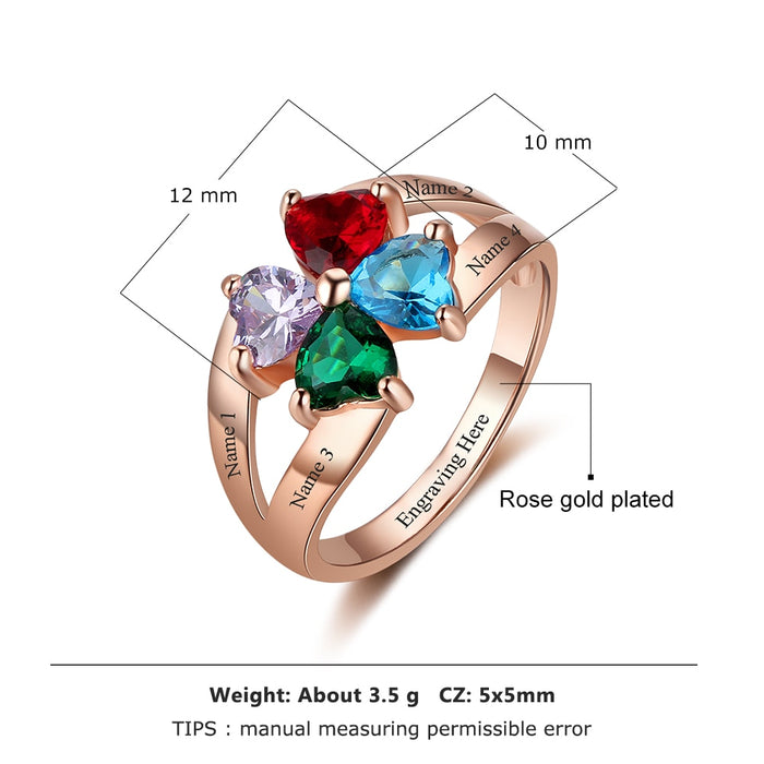 Solid 925 Sterling Silver Rings For Women Customized Rings Engrave Name Wedding Rings For Your Wife