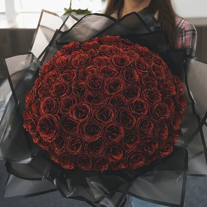 Glittering Rose Bouquet For Gift