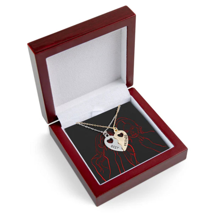 Best Friends Puzzle Pendant Necklace Set