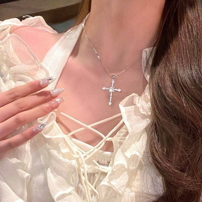 Cross Glimmer Pendant Necklace