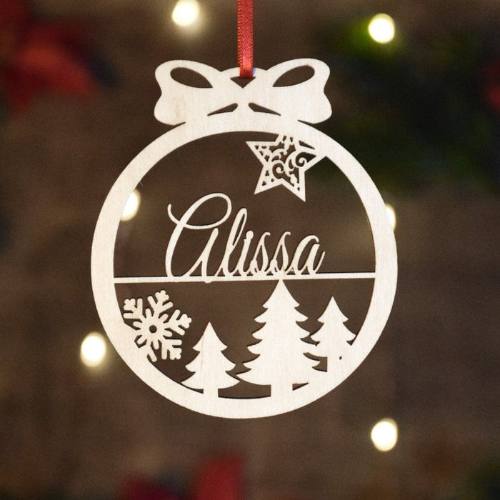 Custom Family And Pet Name Ornament