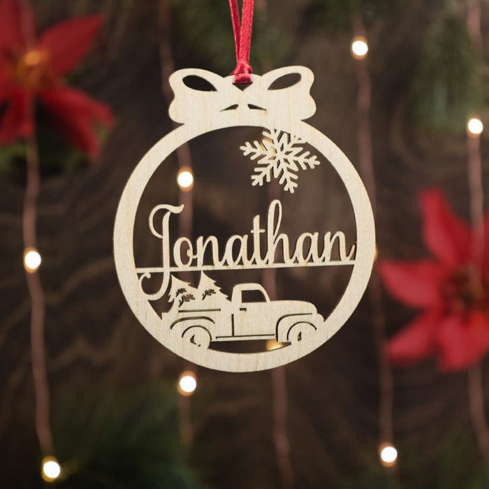 Custom Family And Pet Name Ornament