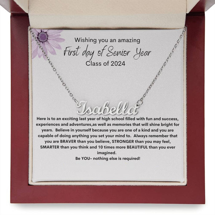 Customized Text Print Necklace
