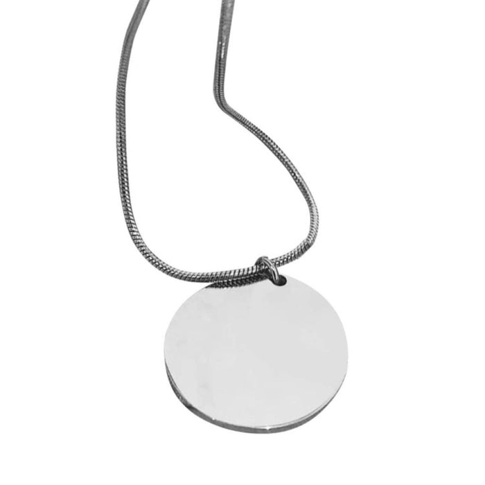 Custom Engraved Disk Necklace