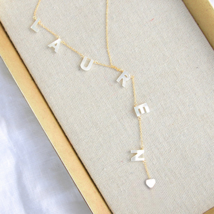 Personalized Necklace With Letters And Pendant