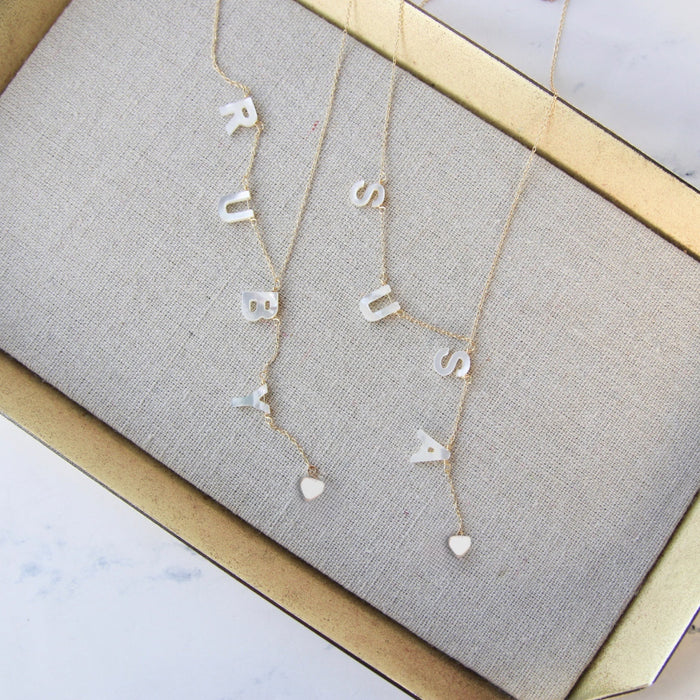 Personalized Necklace With Letters And Pendant