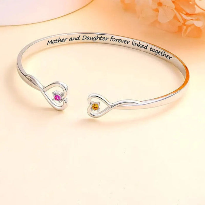 Mother And Daughter Linked Forever Custom Bracelet