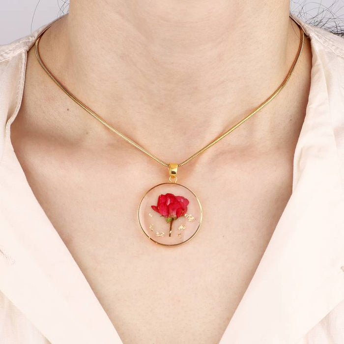 Timeless Pressed Birth Flower Necklace