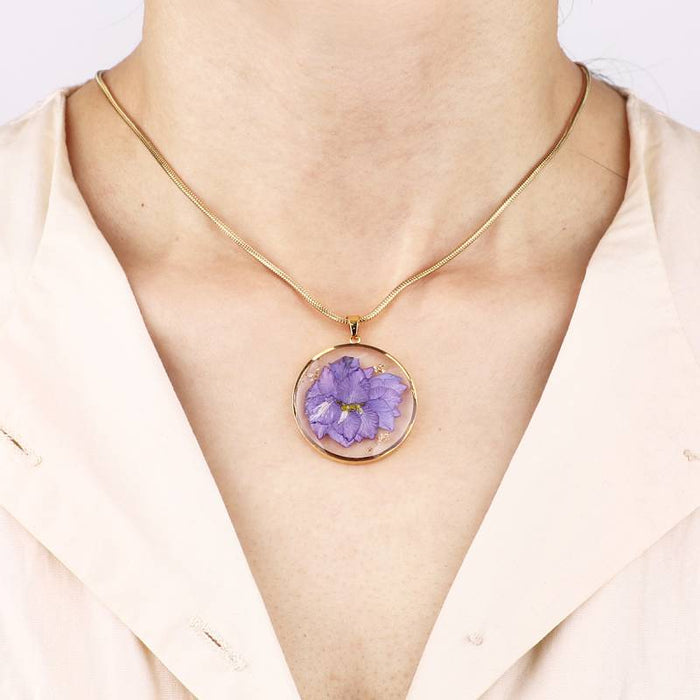 Timeless Pressed Birth Flower Necklace