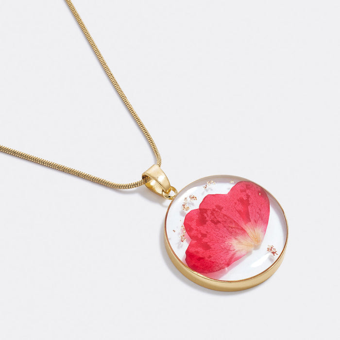 Timeless Pressed Birth Flower Necklace