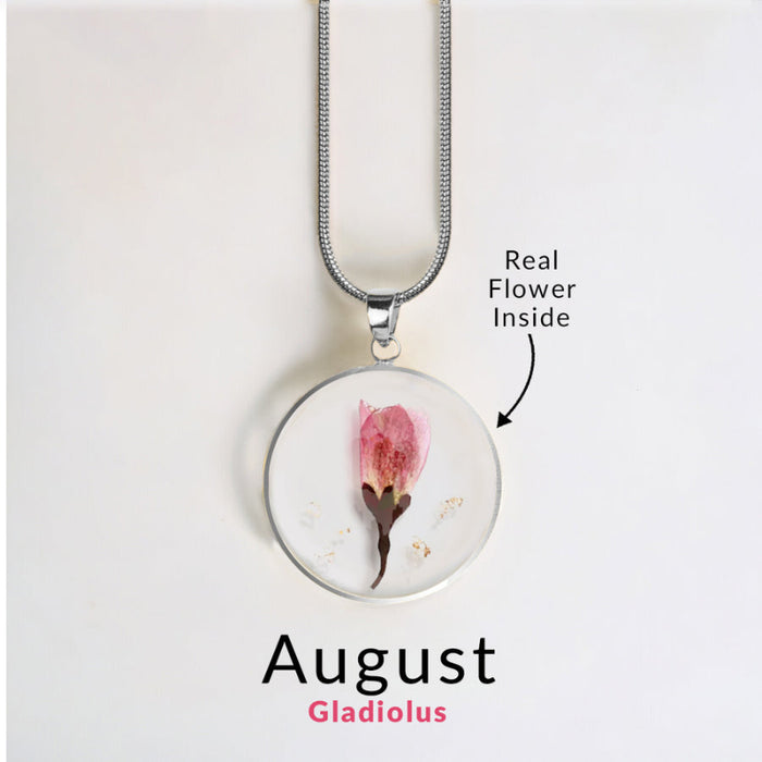 Timeless Pressed Birth Flower Necklace