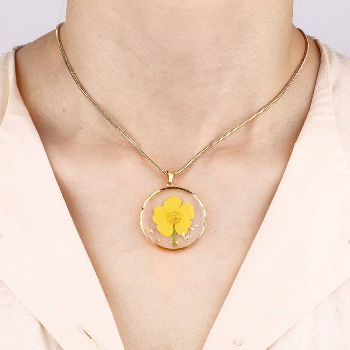 Timeless Pressed Birth Flower Necklace