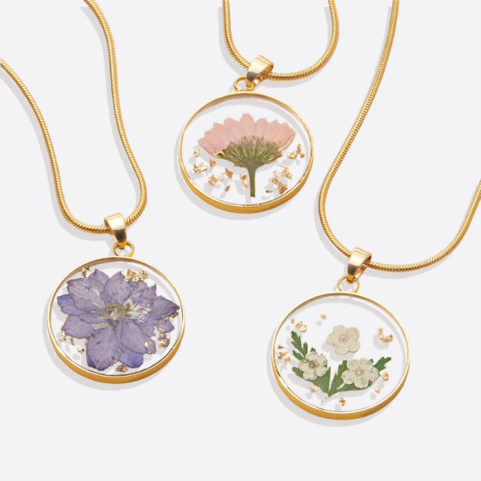 Timeless Pressed Birth Flower Necklace