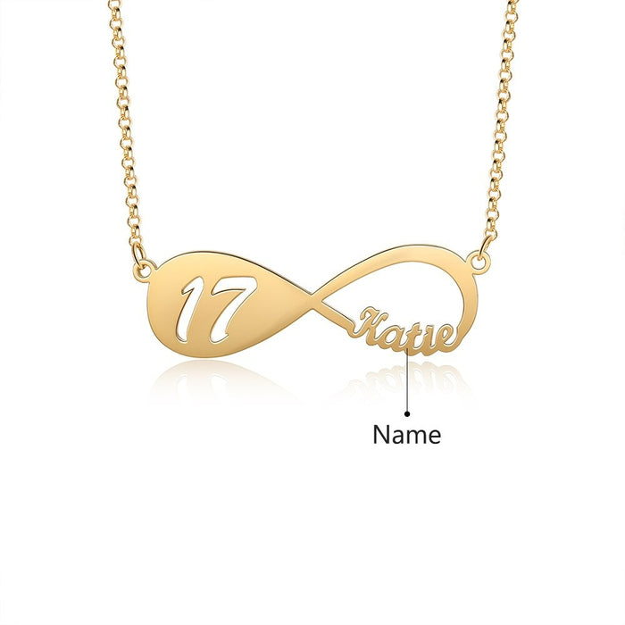 Personalized Name Infinity Necklace