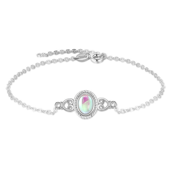 Rainbow Moonstone Charm Bracelet For Women