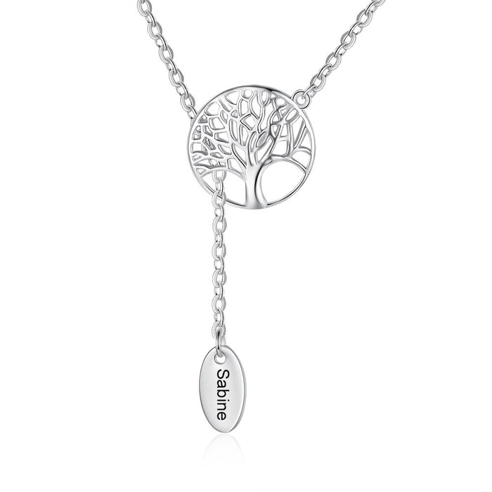 Tree Of Life Personalized Name Engraved Necklace