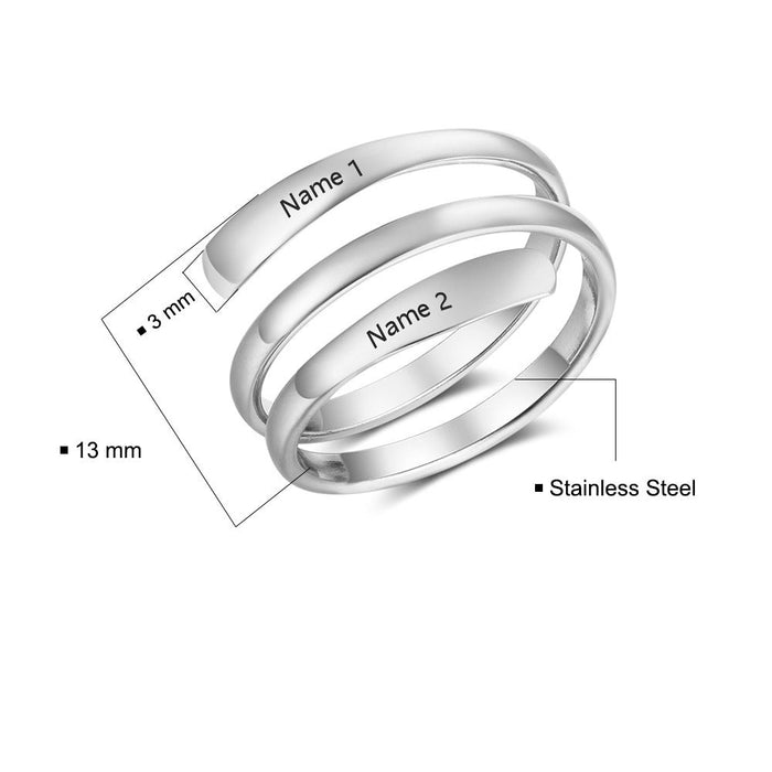 Stainless Steel Adjustable Rings For Lovers
