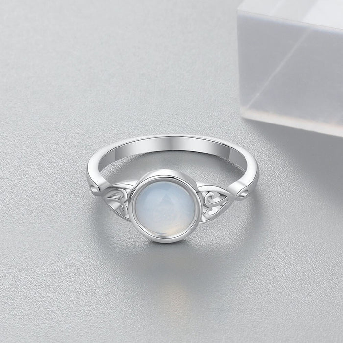 Victorian Style Silver Moonstone Ring
