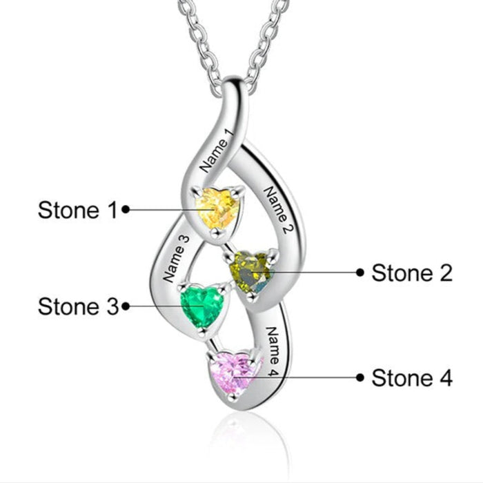Personalized Birthstone Necklaces Pendant