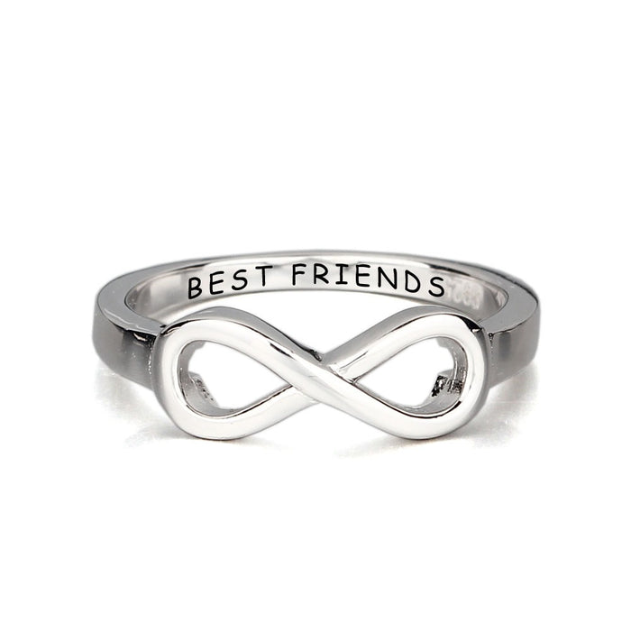 Sterling Silver Infinity Ring Engraved For Women