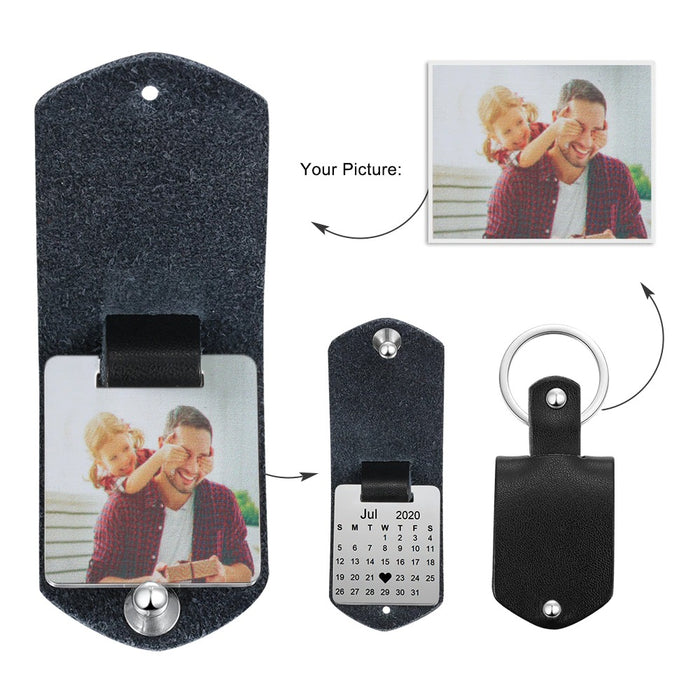 Personalized Photo & Date Keychain