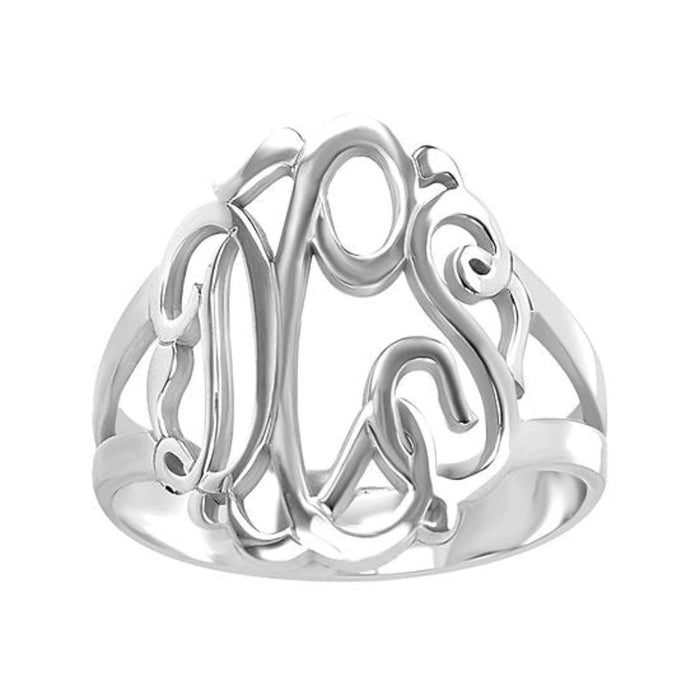 Sterling Silver Personalized Hollow Name Ring