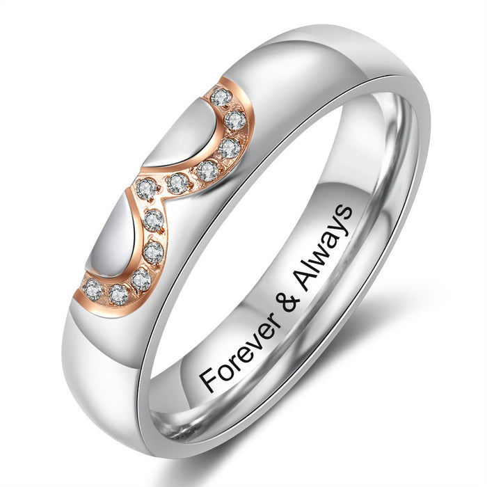 Personalized Infinity Couple Rings With Engraving Names