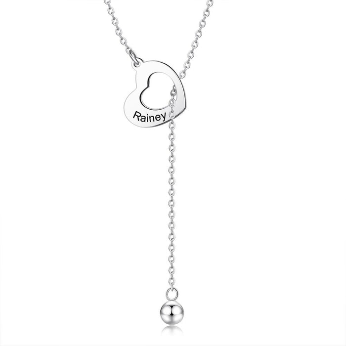 Customized 1 Name Engraved Pendant Necklaces