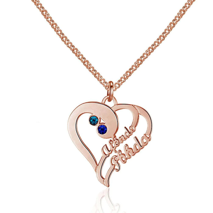 Personalized Silver Heart-Shaped Necklace