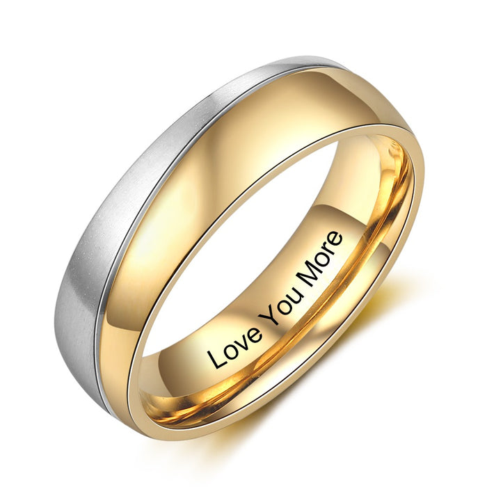 Customized Name Engraving Couple Rings