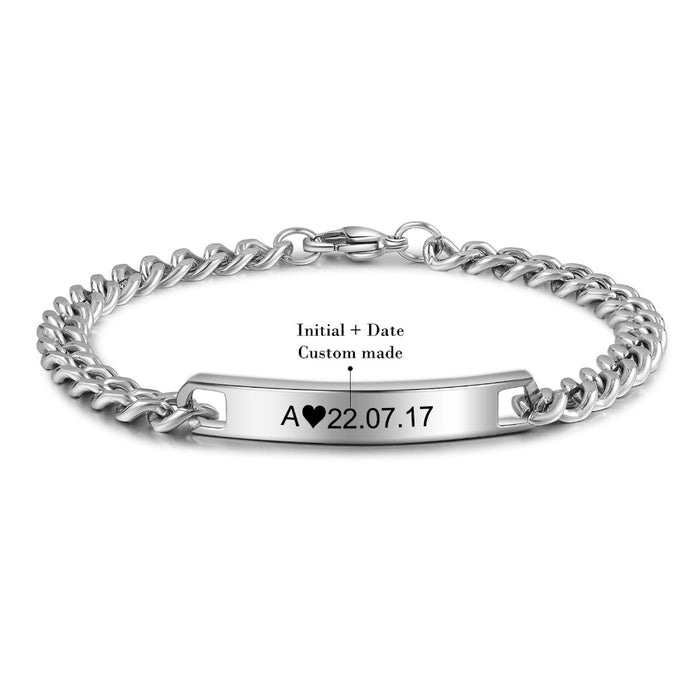 Personalized Name Bar Bracelets For Men & Women