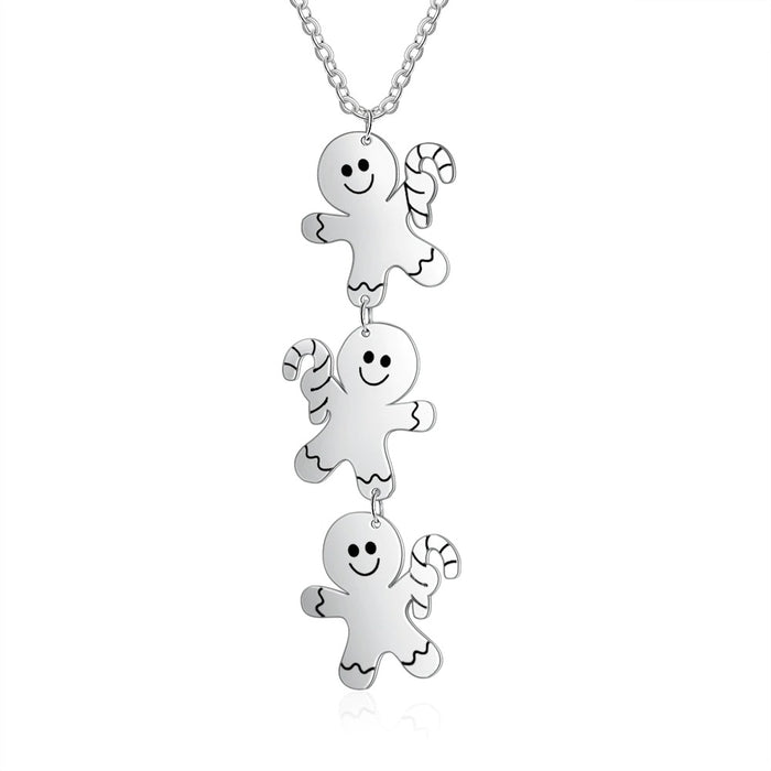 Personalized Non Engraved Gingerbread Man Pendant