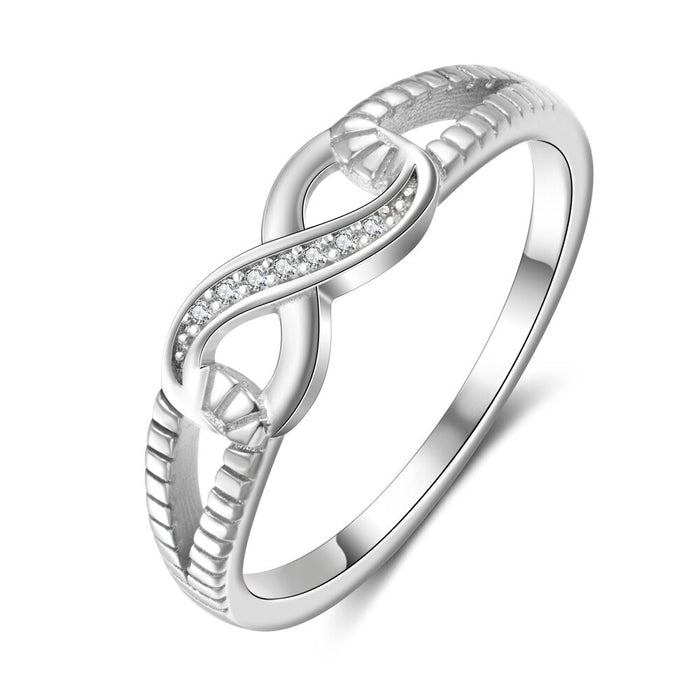 Silver Color Infinity Rings For Women
