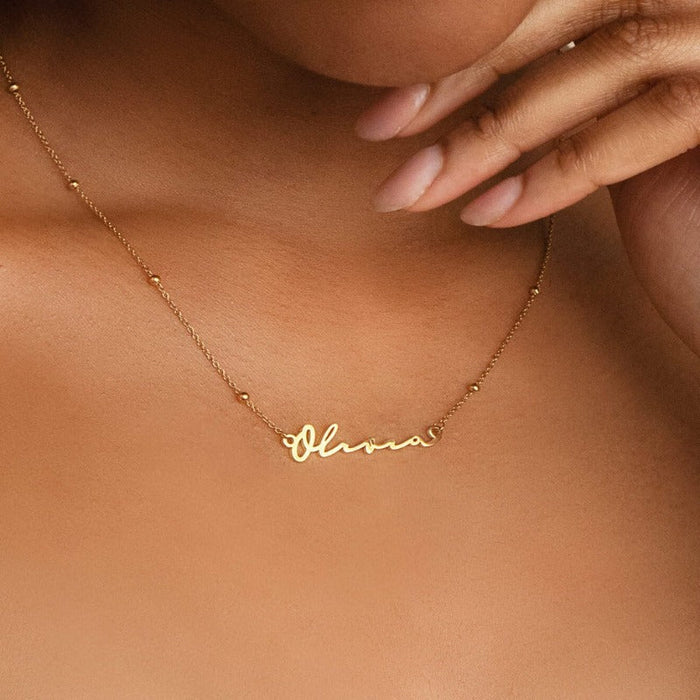Personalized Embroidered Name Necklace
