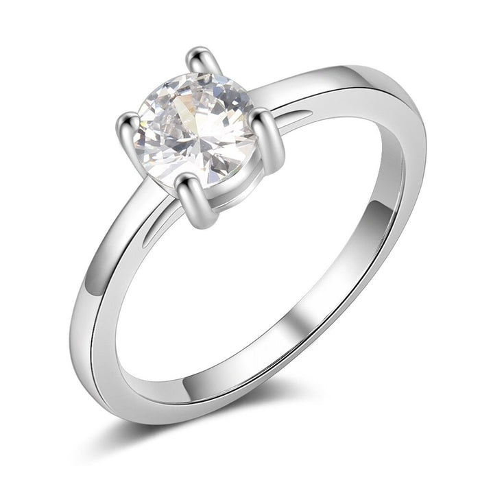 Silver Ring With Cubic Zirconia Classic