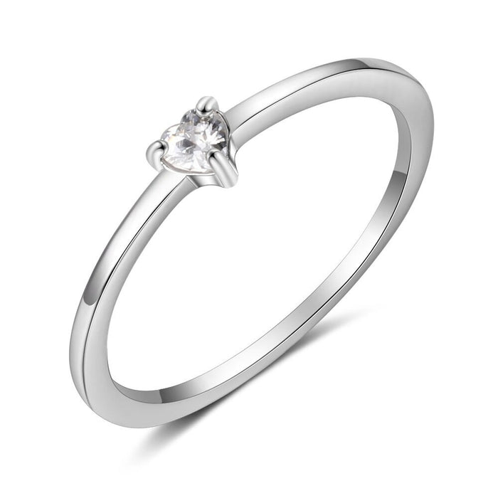 Silver Color Ring With Cubic Zirconia
