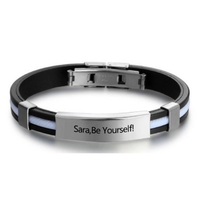 Personalized Engraved ID Bracelet For Men