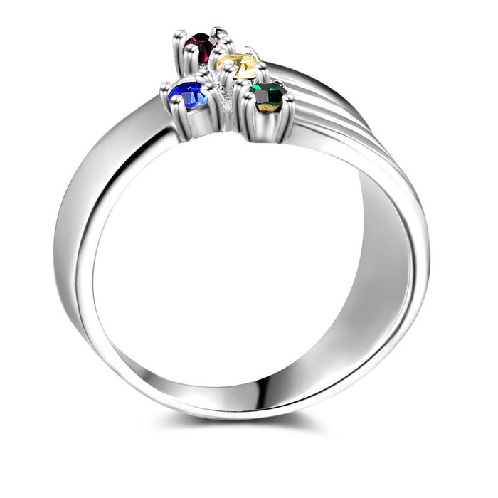 Personalized Birthstone Anniversary Ring
